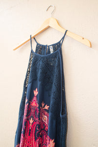 Free People Size Medium Crochet Printed Dress