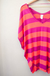 We the Free Size Small Striped Short Sleeve Top
