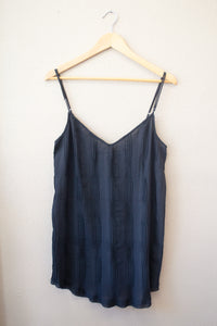 Free People Size Small Stitched Pattern Satin Tank Top