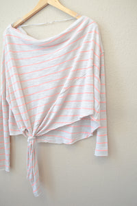 We the Free Size X-Small Striped Wide Neck Top